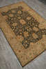 Load image into Gallery viewer, 5.7 x 8.4 Vegetable Dyed Rug Natural Wool Handmade Ziegler Chobi Peshawar Rug DARK HANNAH GREEN - India #PIX-17997