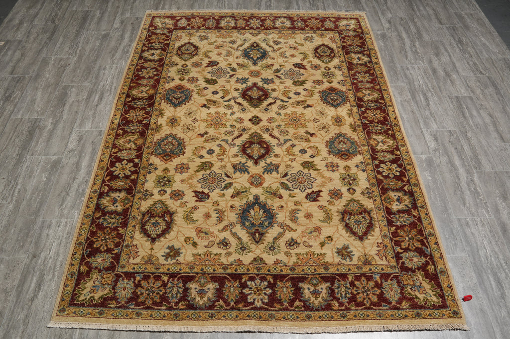 5.7 x 7.9 Vegetable Dyed Chobi Rug #B-74005