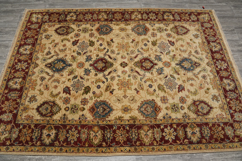 5.7 x 7.9 Vegetable Dyed Chobi Rug #B-74005