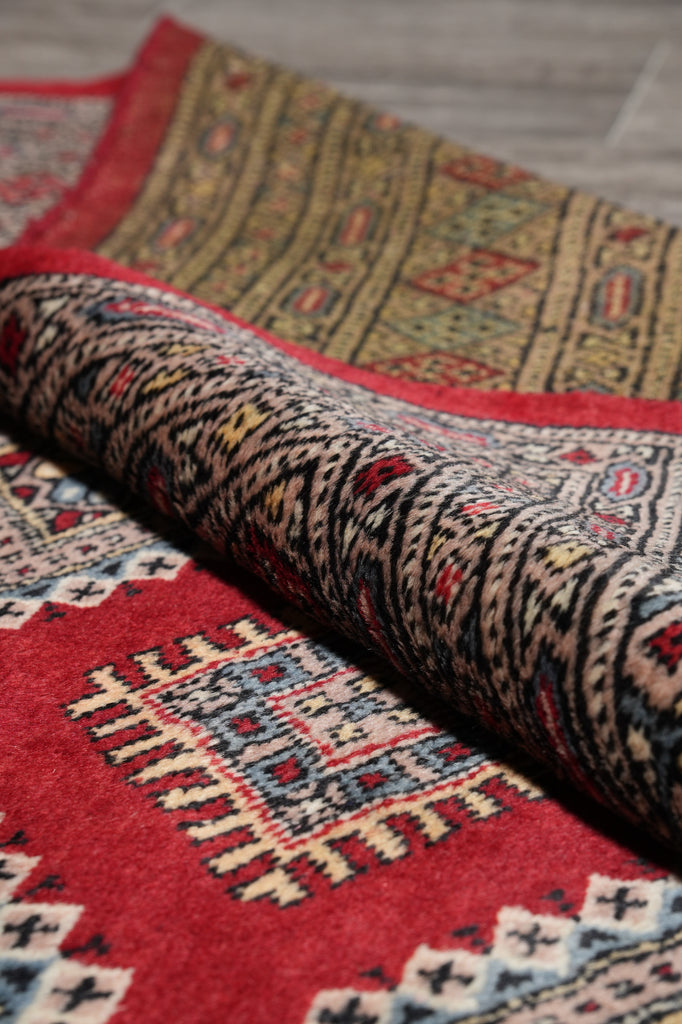 6.8 x 8.9 Jaldar Bokhara Rug Handmade Pakistan #F-4612
