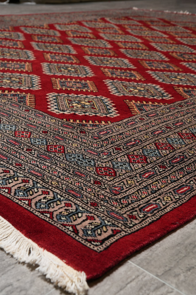6.8 x 8.9 Jaldar Bokhara Rug Handmade Pakistan #F-4612
