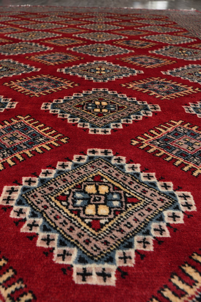6.8 x 8.9 Jaldar Bokhara Rug Handmade Pakistan #F-4612