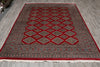 Load image into Gallery viewer, 6.8 x 8.9 Jaldar Bokhara Rug Handmade Pakistan #F-4612