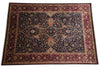 Load image into Gallery viewer, 9 x 12.3  Fine Natural Wool Dark Blue Quality Handmade Jaipur Rug #PIX-9099