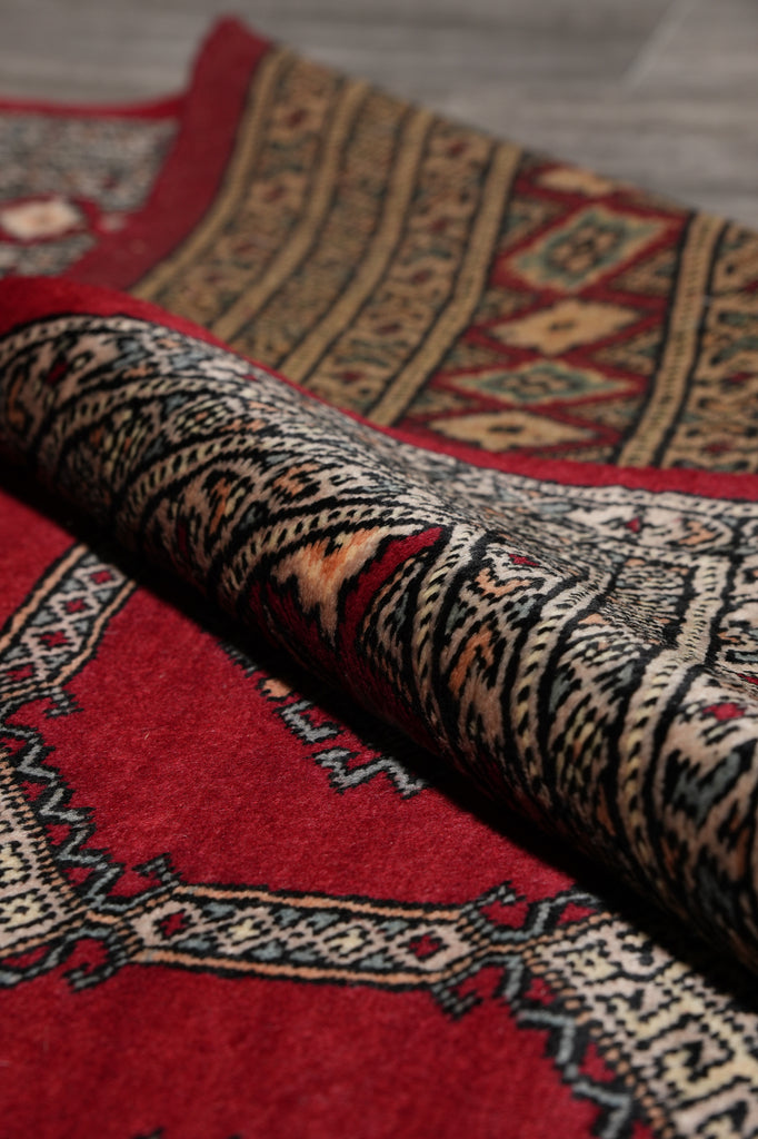 6 x 9 Handmade Jaldar Bokhara Rug #F-4613