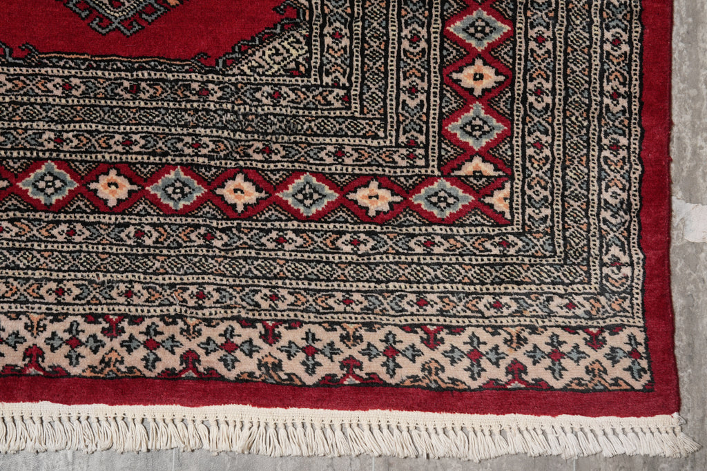 6 x 9 Handmade Jaldar Bokhara Rug #F-4613