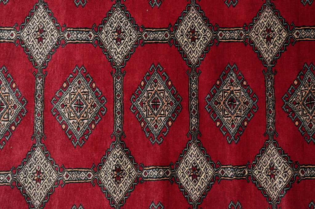 6 x 9 Handmade Jaldar Bokhara Rug #F-4613