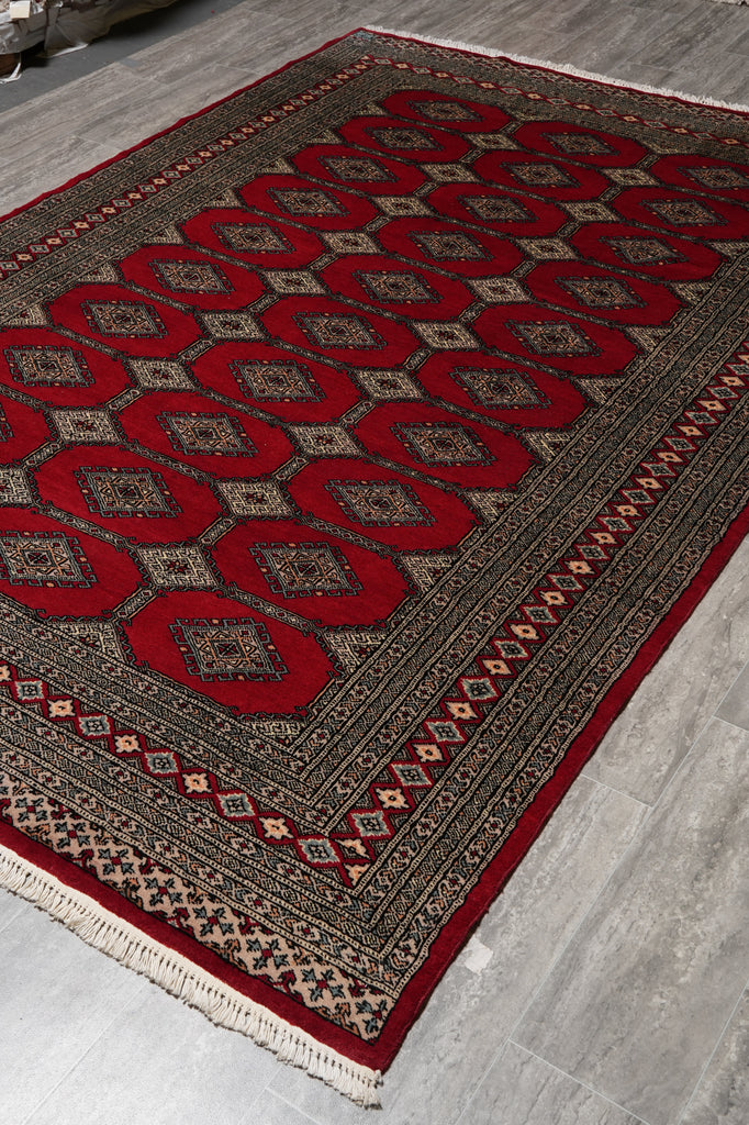 6 x 9 Handmade Jaldar Bokhara Rug #F-4613