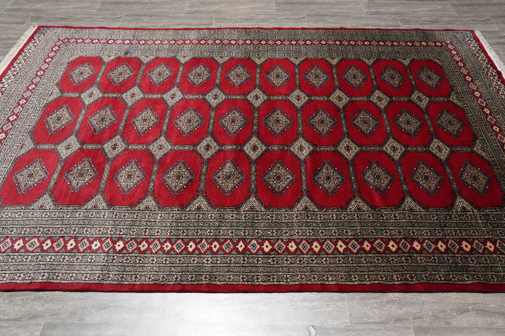6 x 9 Handmade Jaldar Bokhara Rug #F-4613