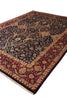 Load image into Gallery viewer, 9 x 12.3  Fine Natural Wool Dark Blue Quality Handmade Jaipur Rug #PIX-9099
