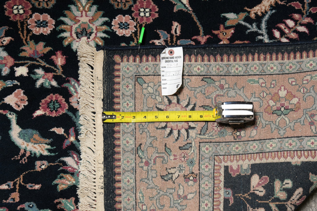 5.8 x 7.7 Hunting Paradise Handmade Wool Rug Black #F-5759