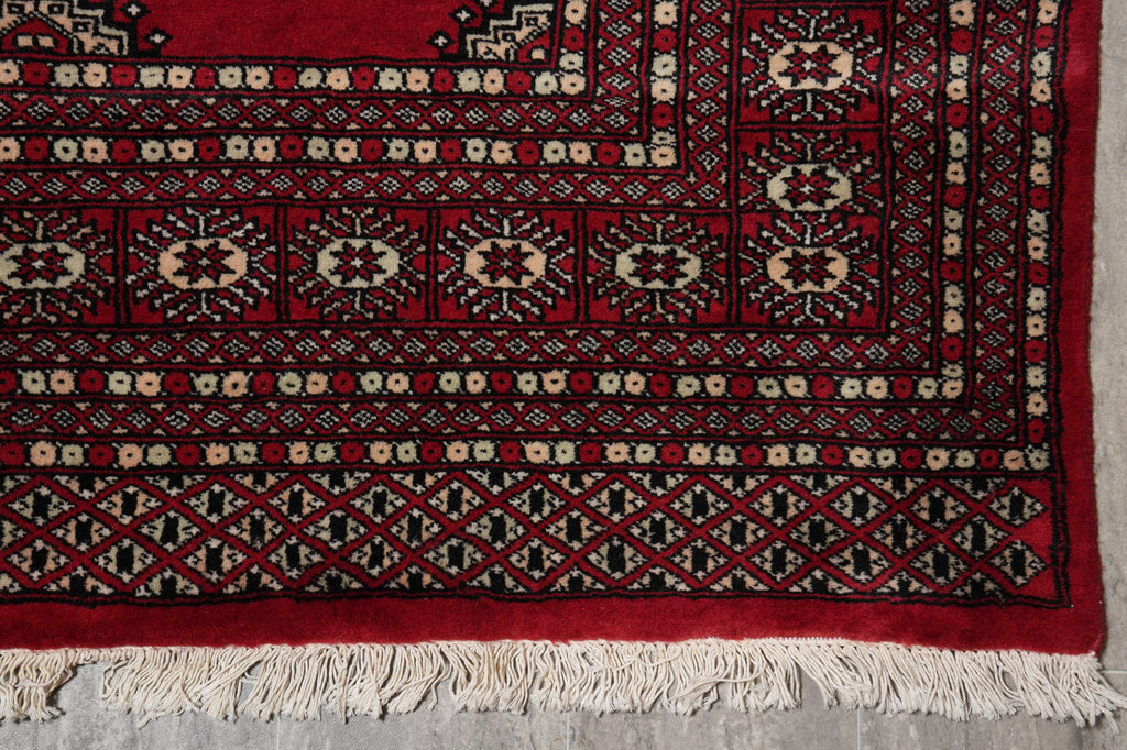 7 x 9.6 Classic Bokhara Rug Handmade Pakistan #F-4614