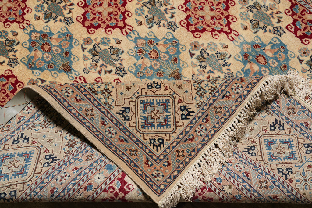 5 x 8.7 Fine Persian Nain Wool And Silk  Rug 6 La 500 KPSI #PIX-15979