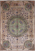 Load image into Gallery viewer, 9.9 x 13.6 Unusual French Aubusson Persian Kashan Rug Iran