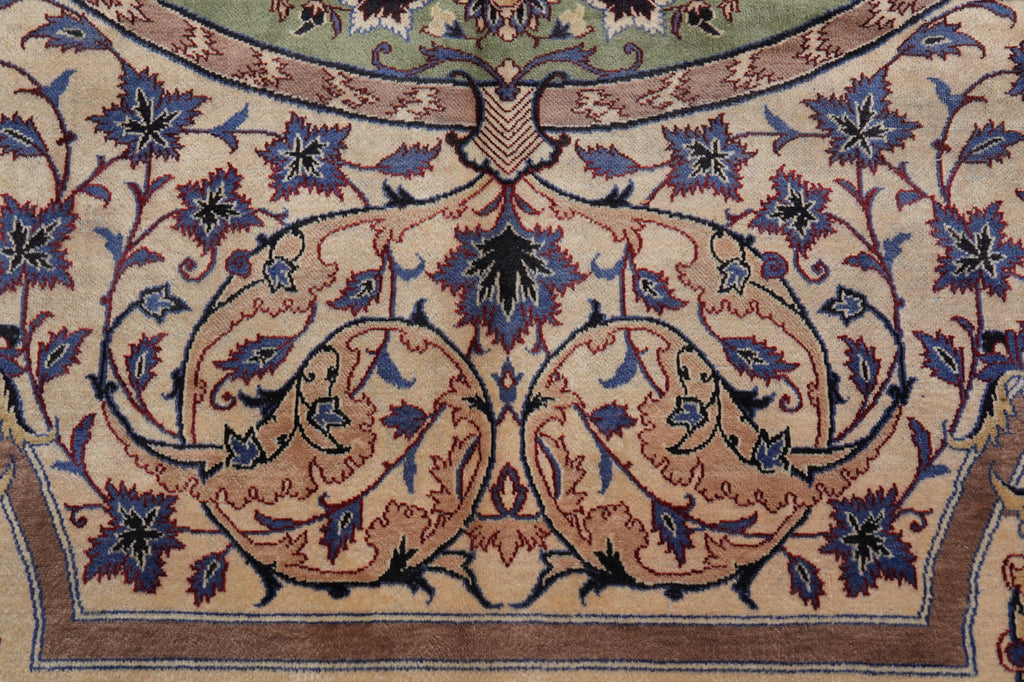 9.9 x 13.6 Unusual French Aubusson Persian Kashan Rug Iran #S10-3353