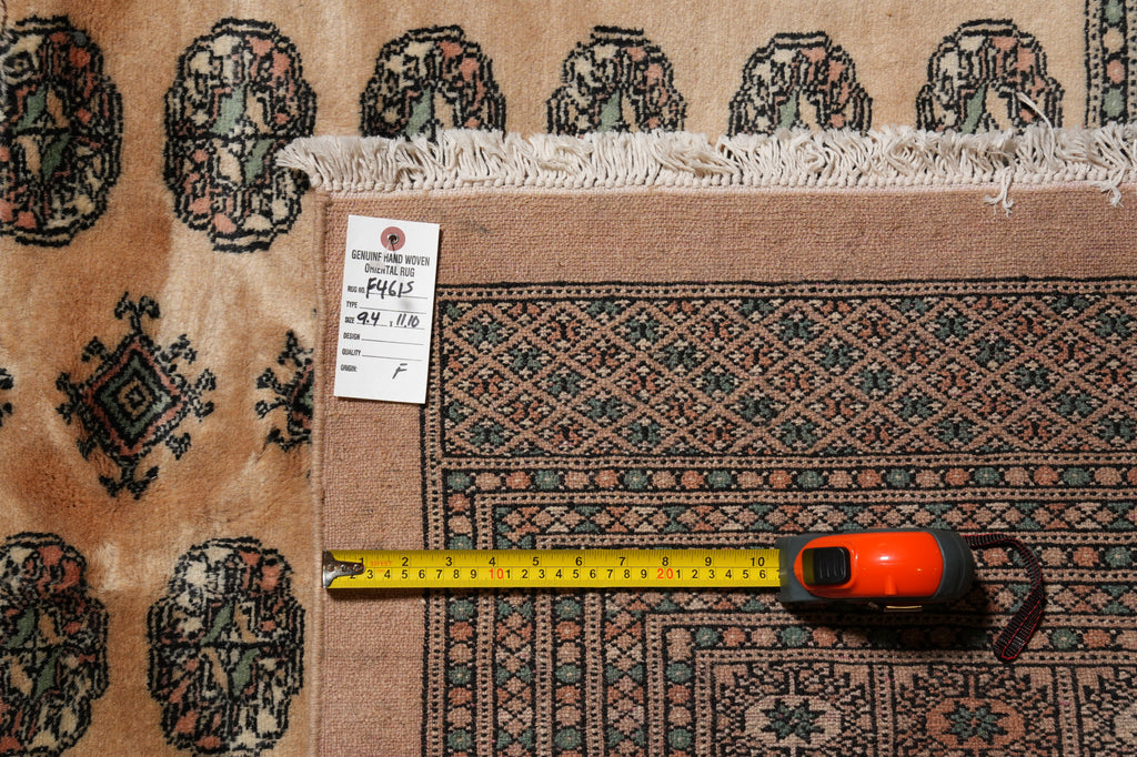 9.4 x 12 Handmade Pakistan Bokhara Rug Soft Wool #F-4615