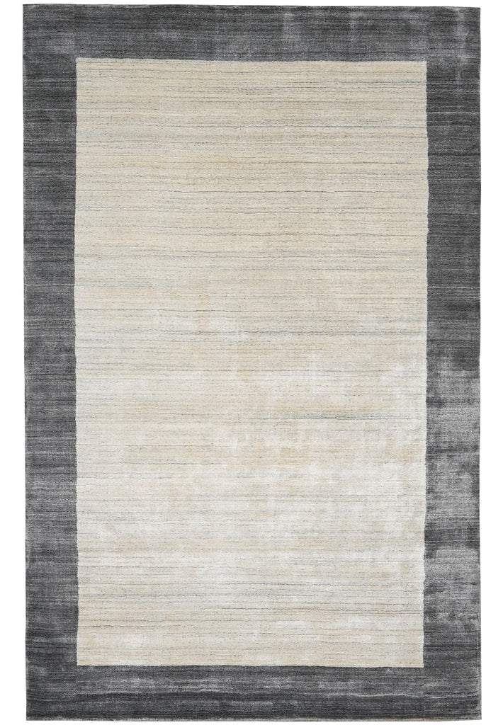 6.3 x 9.3 Plain Gray Wool Handmade Contemporary Rug