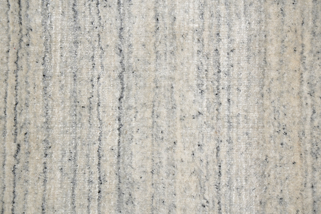 6.3 x 9.3 Plain Gray Wool Handmade Contemporary Rug #F-4616