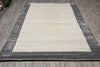 Load image into Gallery viewer, 6.3 x 9.3 Plain Gray Wool Handmade Contemporary Rug #F-4616