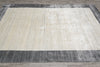 Load image into Gallery viewer, 6.3 x 9.3 Plain Gray Wool Handmade Contemporary Rug #F-4616