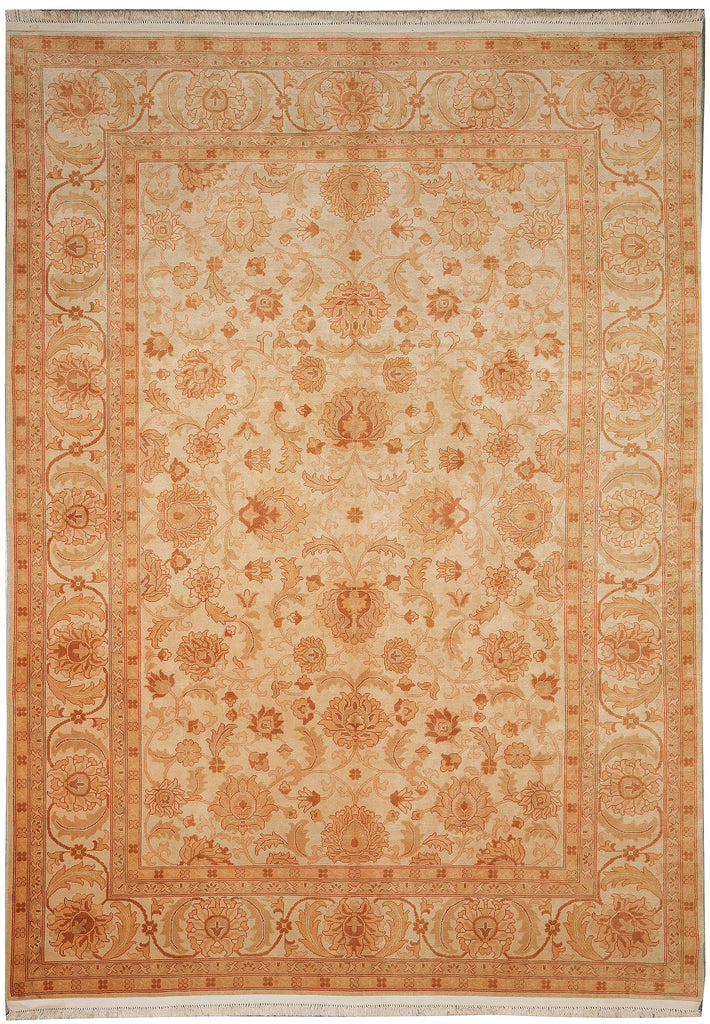 8.9 x 12  Quality Beige Gold Chobi Peshawar Rug