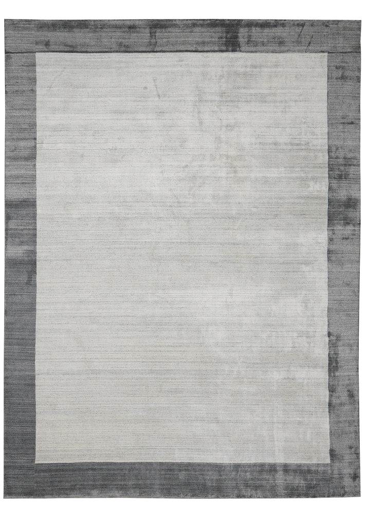 9 x 12 Contemporary Wool Handmade Gray Rug