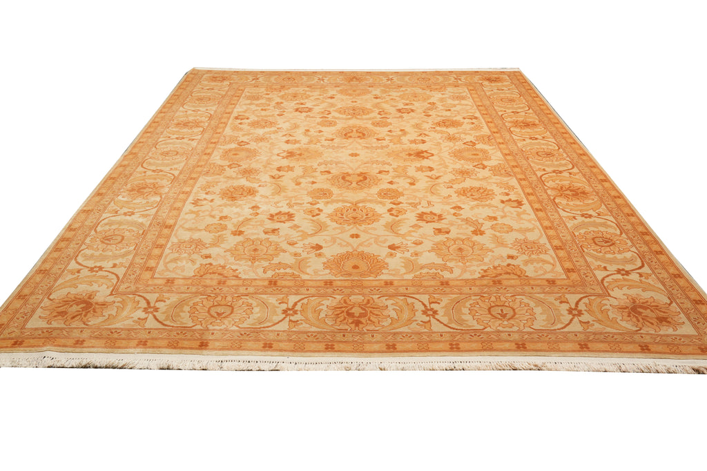 8.9 x 12  Quality Beige Gold Chobi Peshawar Rug