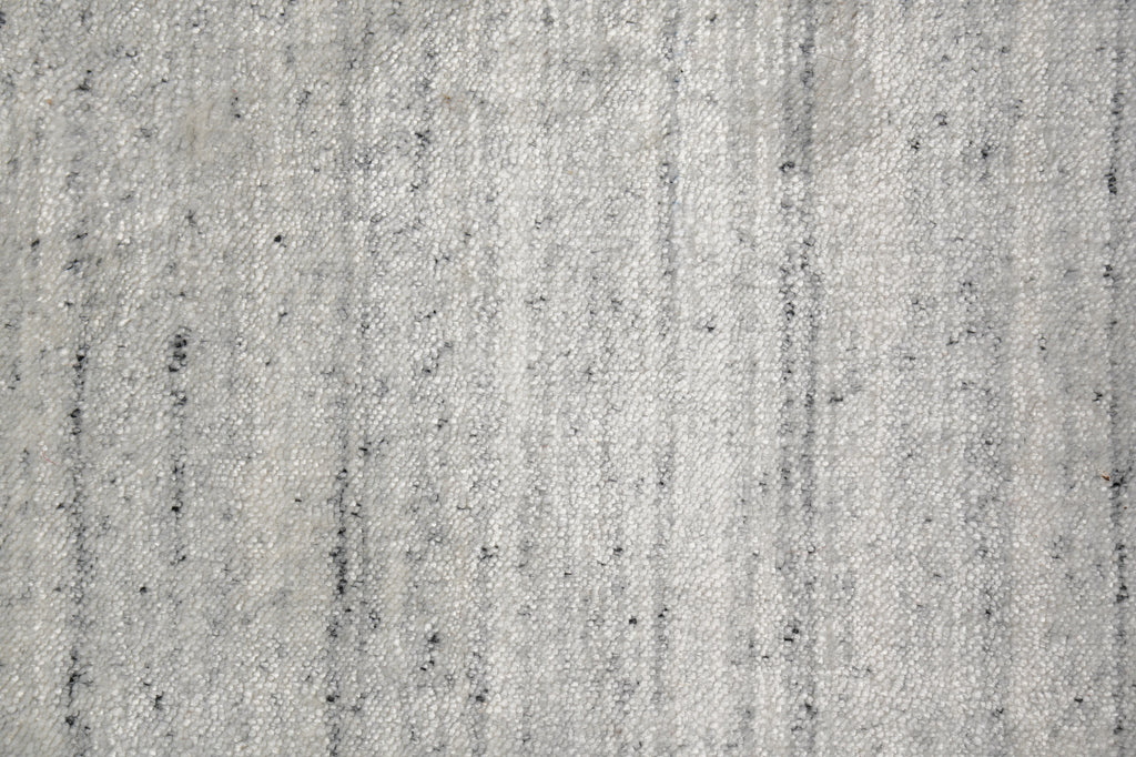 9 x 12 Contemporary Wool Handmade Gray Rug #F-4619