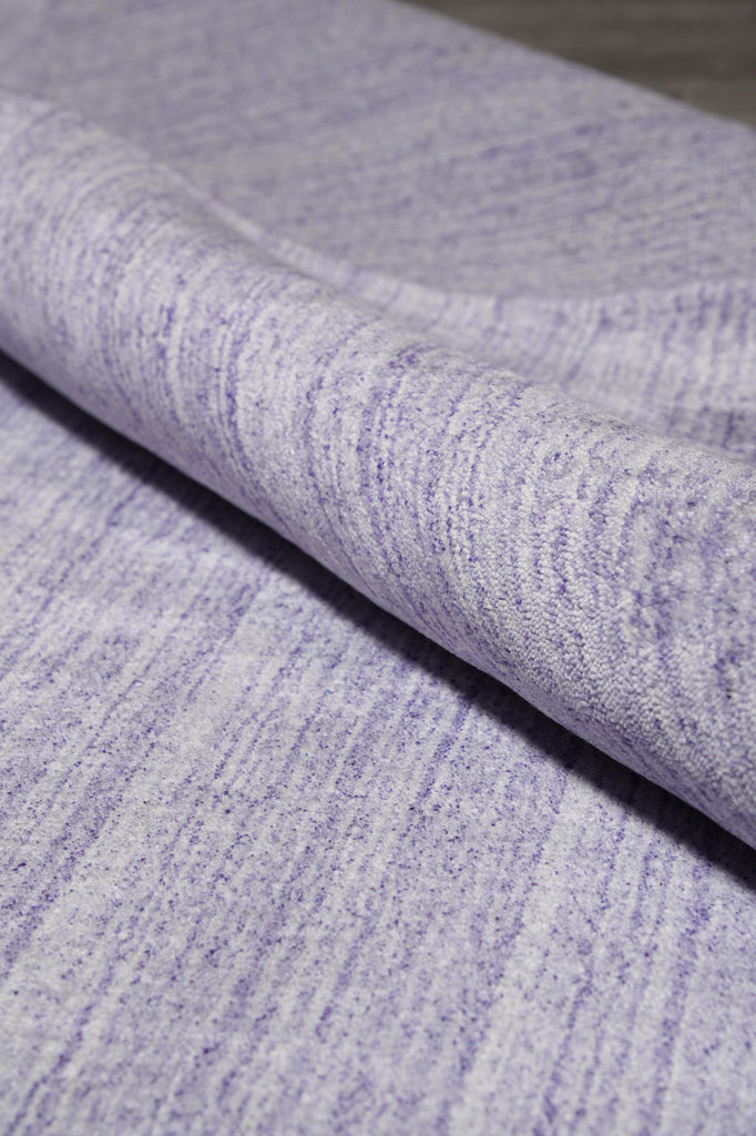 9 x 12 Lavander Plain Color Modern Wool Handmade Rug #F-4620