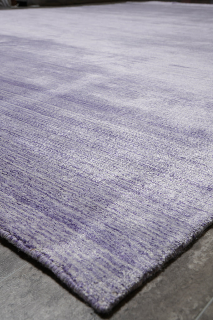 9 x 12 Lavander Plain Color Modern Wool Handmade Rug #F-4620