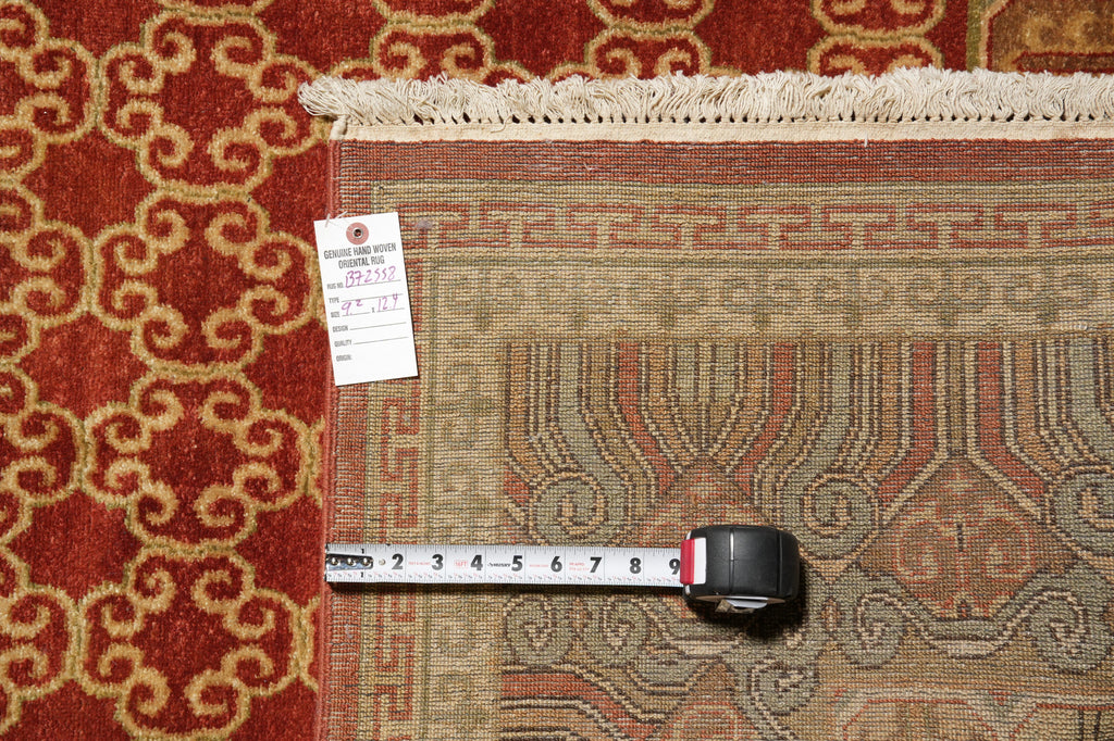 9 x 12.4 New Quality Agra Rug Coral #B-72558