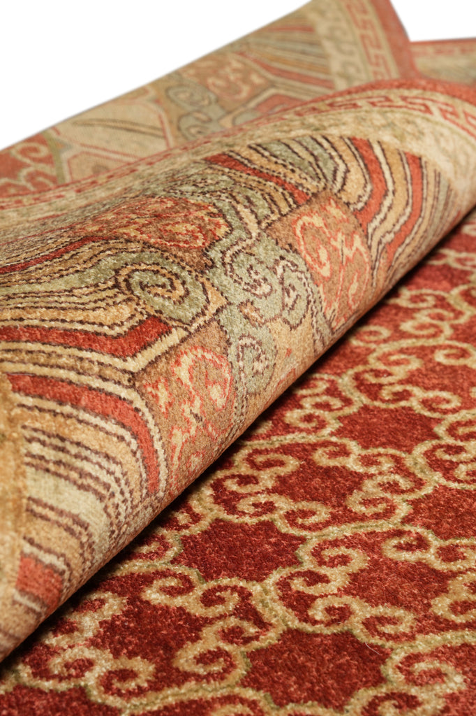 9 x 12.4 New Quality Agra Rug Coral #B-72558