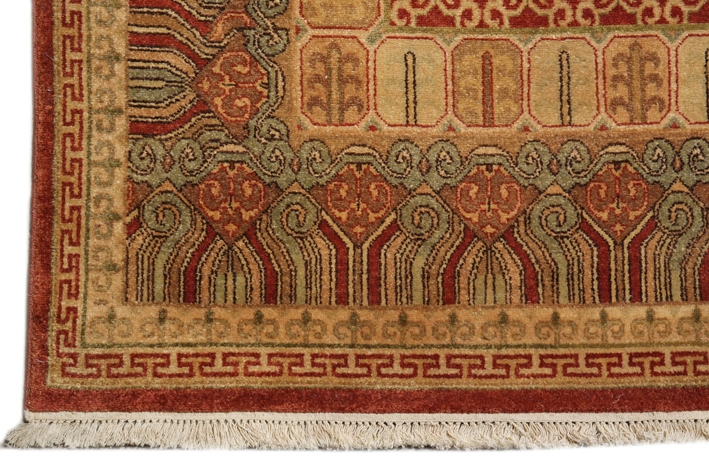 9 x 12.4 New Quality Agra Rug Coral #B-72558