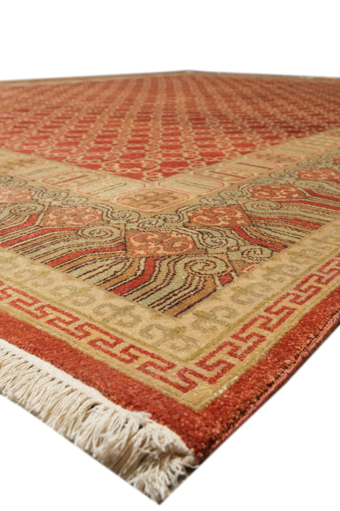 9 x 12.4 New Quality Agra Rug Coral #B-72558