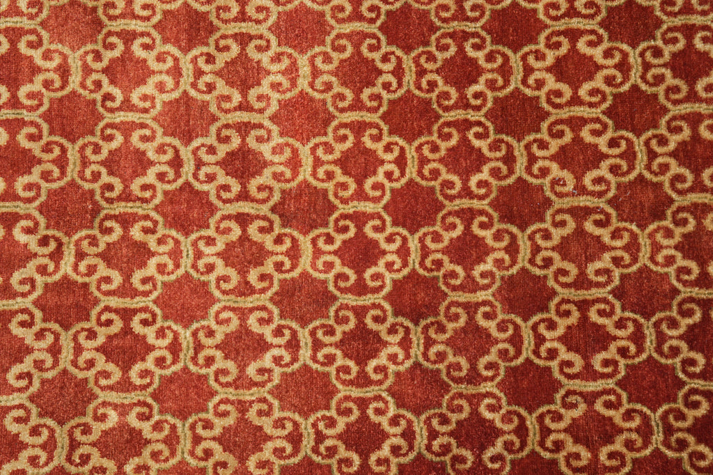 9 x 12.4 New Quality Agra Rug Coral #B-72558