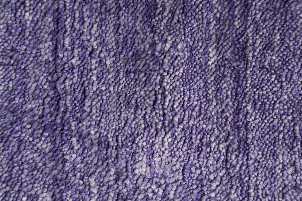 8 x 10 Solid Purple Lavendar Fine Wool Handmade Rug F-5388