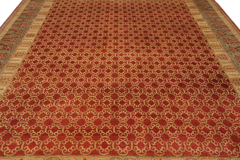 9 x 12.4 New Quality Agra Rug Coral #B-72558