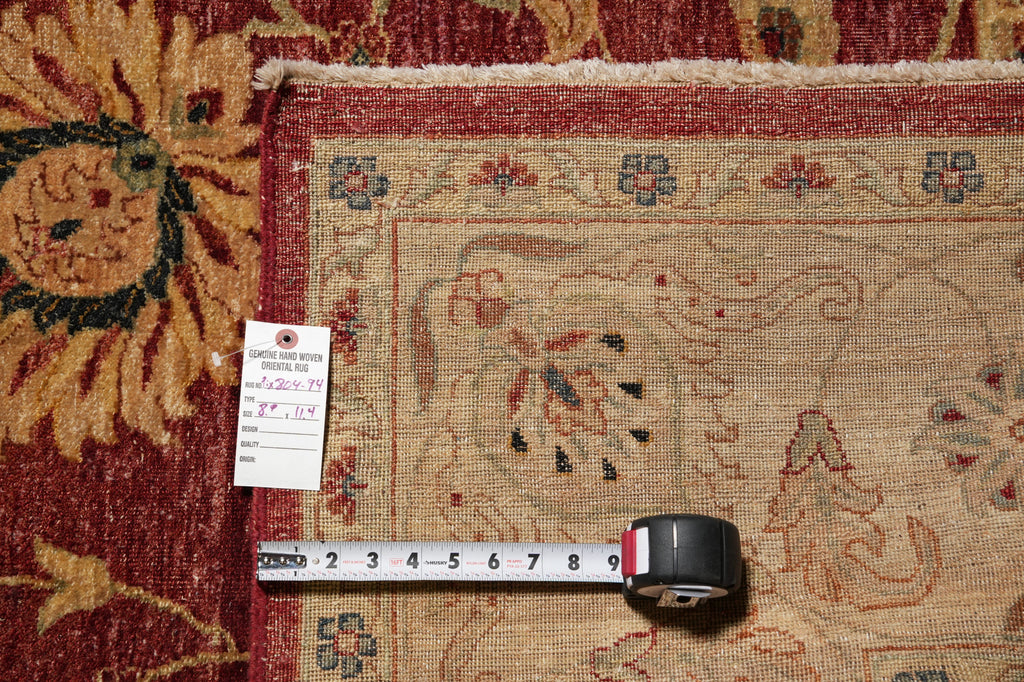 8.9 x 11.4 Quality Natural Ghazni Wool Chobi Peshawar Rug #PIX-804-94