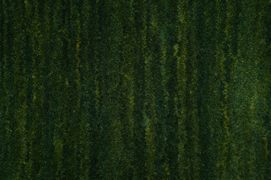 8 x 10 Green Solid Plain Color Contemporary Handmade Rug #F-4624