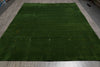 Load image into Gallery viewer, 8 x 10 Green Solid Plain Color Contemporary Handmade Rug #F-4624