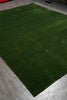 Load image into Gallery viewer, 8 x 10 Green Solid Plain Color Contemporary Handmade Rug #F-4624
