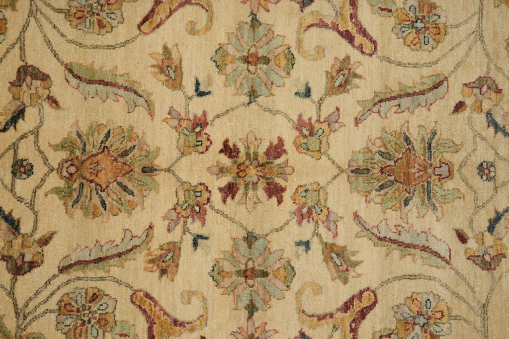 5.7 x 8 Ivory Vegetable Dyed Chobi Rug #B-74081