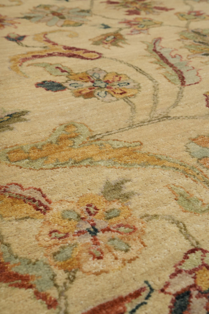 5.7 x 8 Ivory Vegetable Dyed Chobi Rug #B-74081