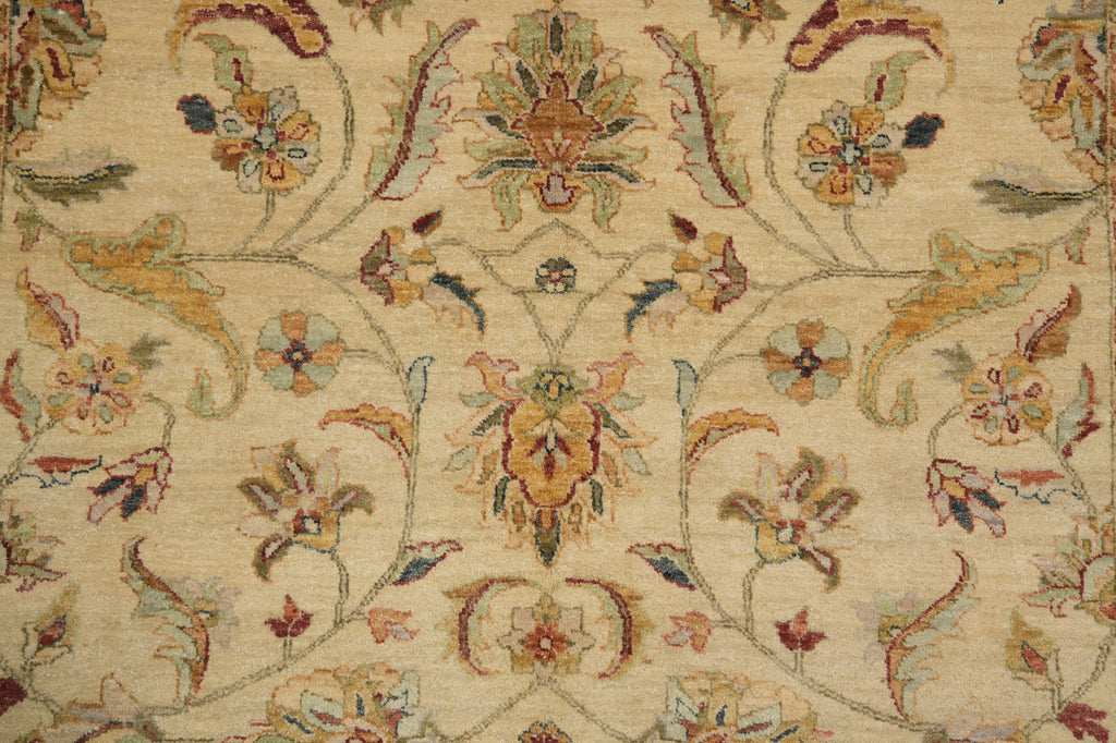 5.7 x 8 Ivory Vegetable Dyed Chobi Rug #B-74081