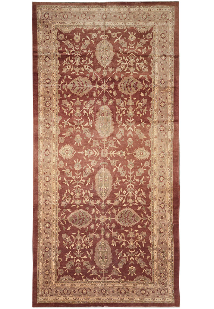 9.3 x 18 Rare Large Size New Handmade Agra Rug