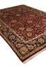 Load image into Gallery viewer, 9 x 12 Quality Handmade Jaipur Rug Dense Lustrous Wool Burgundy Black #F-4380
