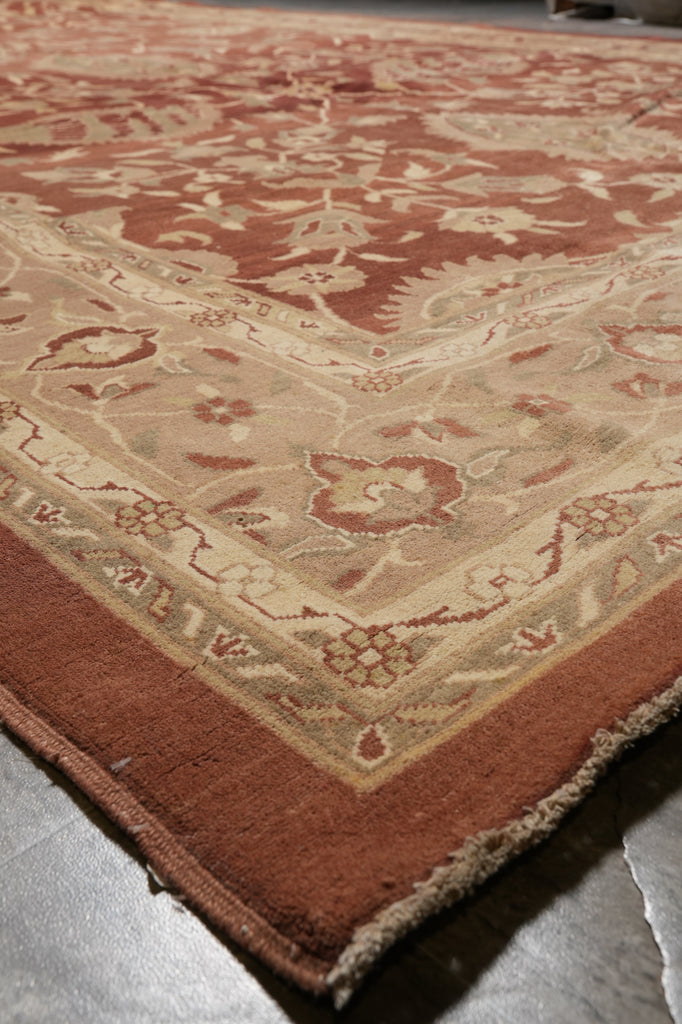 9.3 x 18 Rare Large Size New Handmade Agra Rug #PIX-307