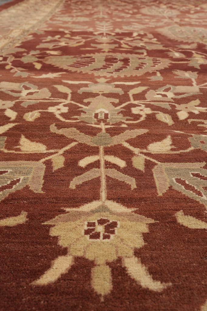 9.3 x 18 Rare Large Size New Handmade Agra Rug #PIX-307