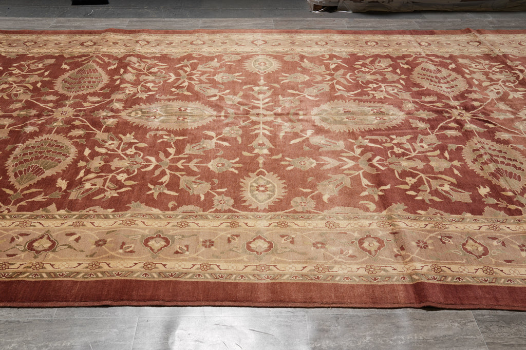 9.3 x 18 Rare Large Size New Handmade Agra Rug #PIX-307