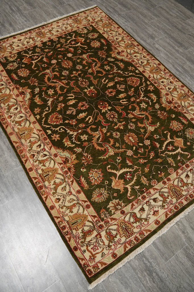 5.7 x 8 Pine Green Quality Jaipur Rug #B-71433